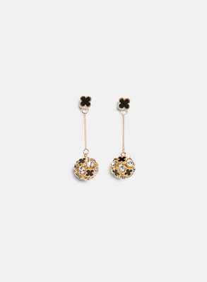 Boucles d'oreilles à trèfles en résine