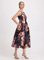 Floral Print Square Neck Dress