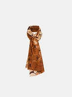 Foulard oblongue à motif circulaire