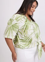 Palm Print Blouse
