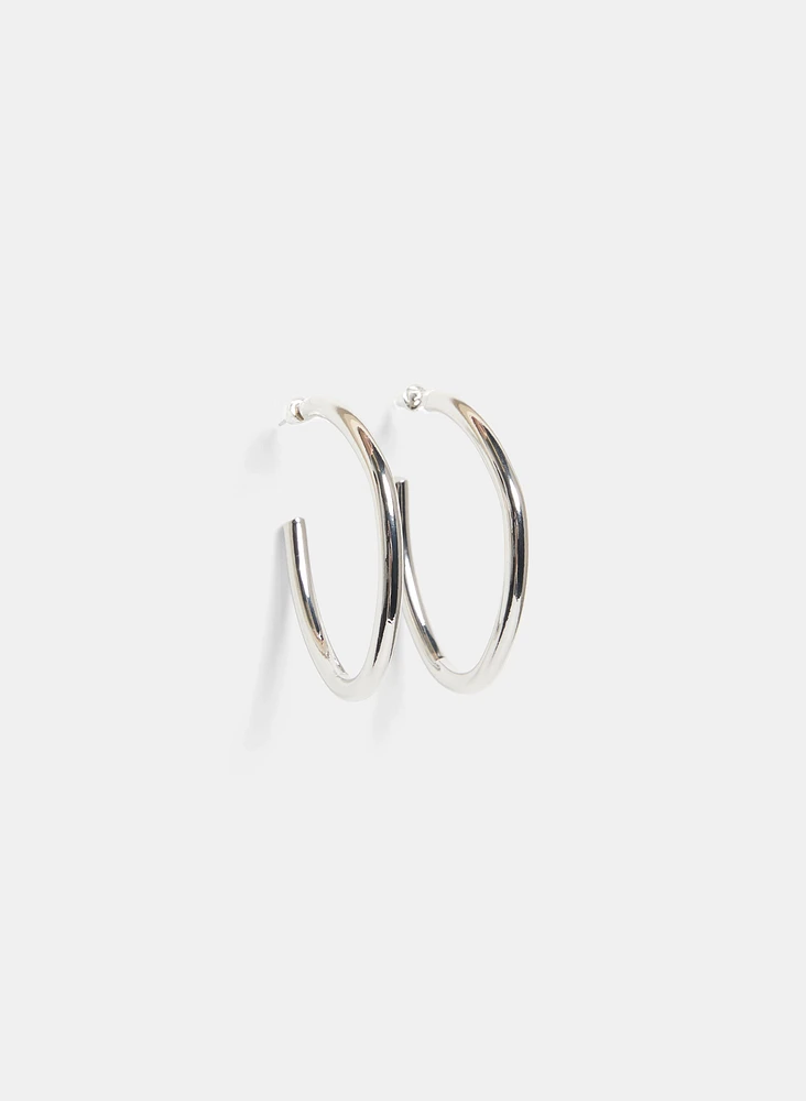 Boucles d'oreilles en anneaux irréguliers