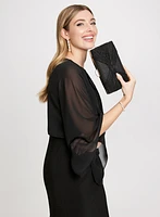 Flared Sleeve Chiffon Bolero