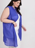 Button-Down Cotton Voile Blouse