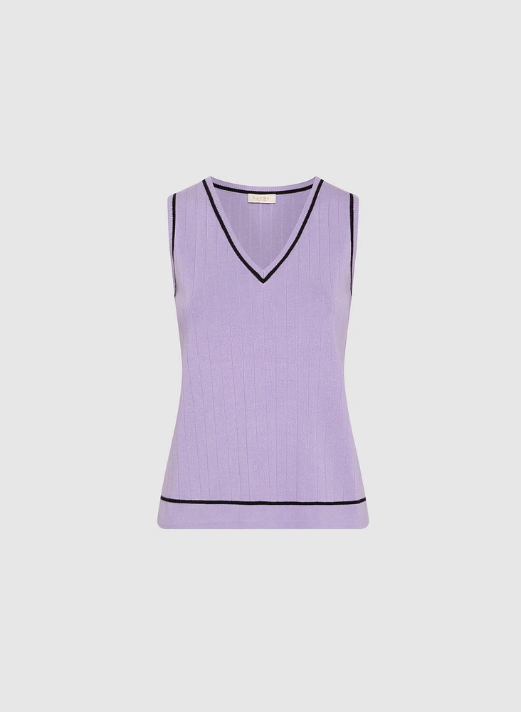 Sleeveless Knit Sweater