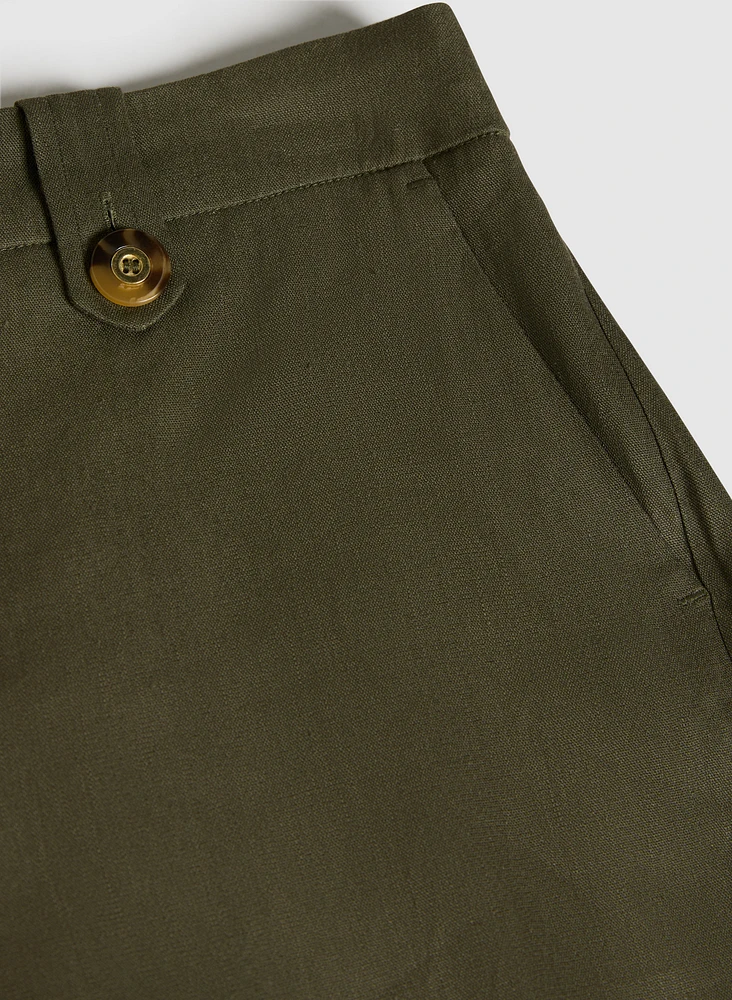 Stretch Linen Shorts
