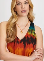 Abstract Print Maxi Dress