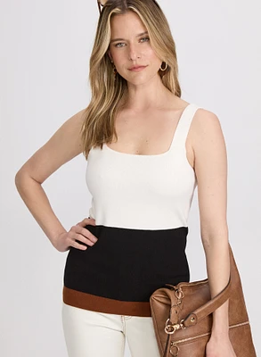 Knit Colour Block Tank Top