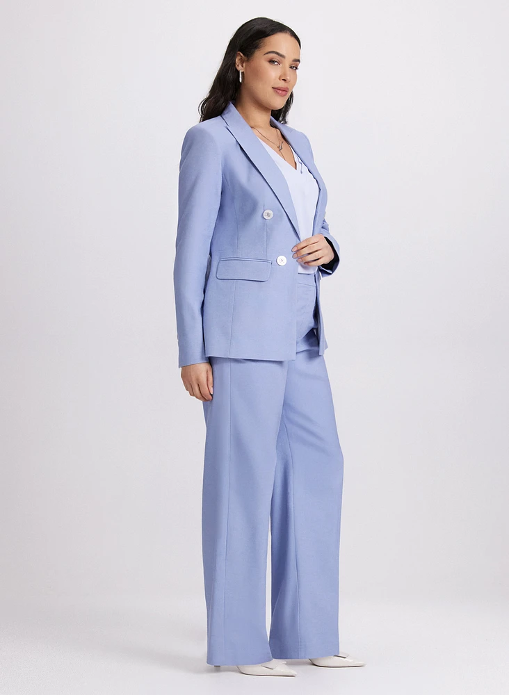 Olivia Chambray Wide-Leg Pants