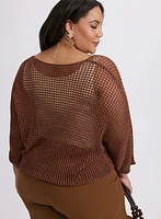 Lurex Open Knit Sweater