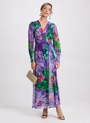 Robe maxi à motif floral