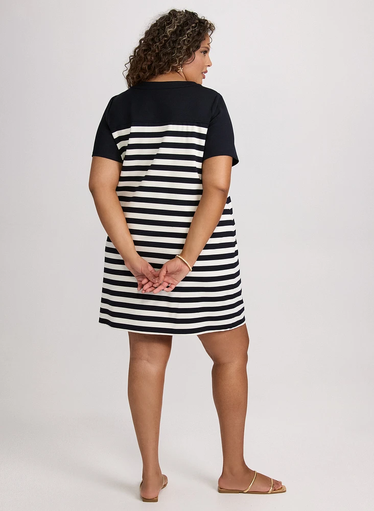 Striped A-Line Dress