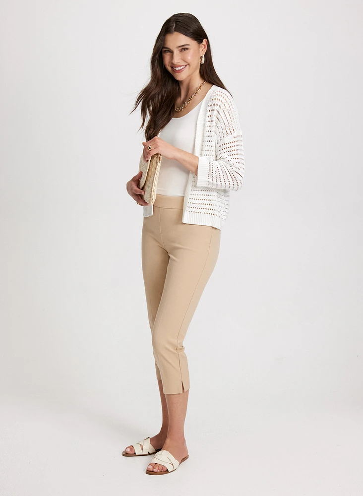 Lateral Slit Pull-On Capris