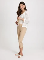 Lateral Slit Pull-On Capris