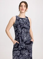 Long Paisley Print Dress