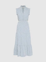 Striped Ruffle Detail Dress