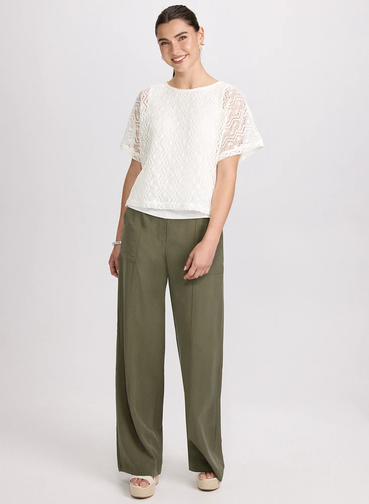 Lined Crochet Top