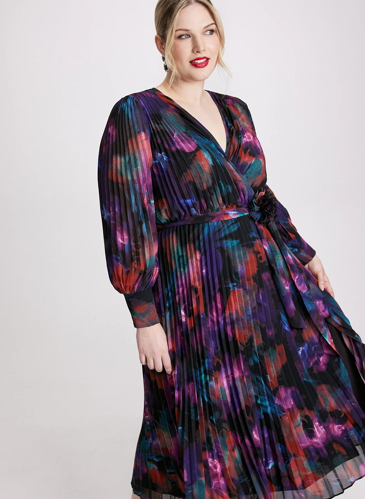 Joseph Ribkoff - Robe florale plissée
