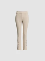 Rose Applique Pull-On Jeans