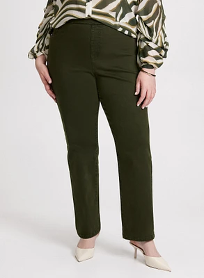 Pull-On Straight Leg Jeans