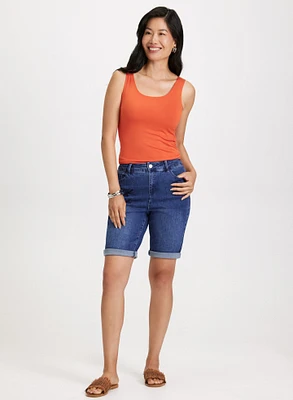 Scoop Neck Tank Top & Bermuda Shorts