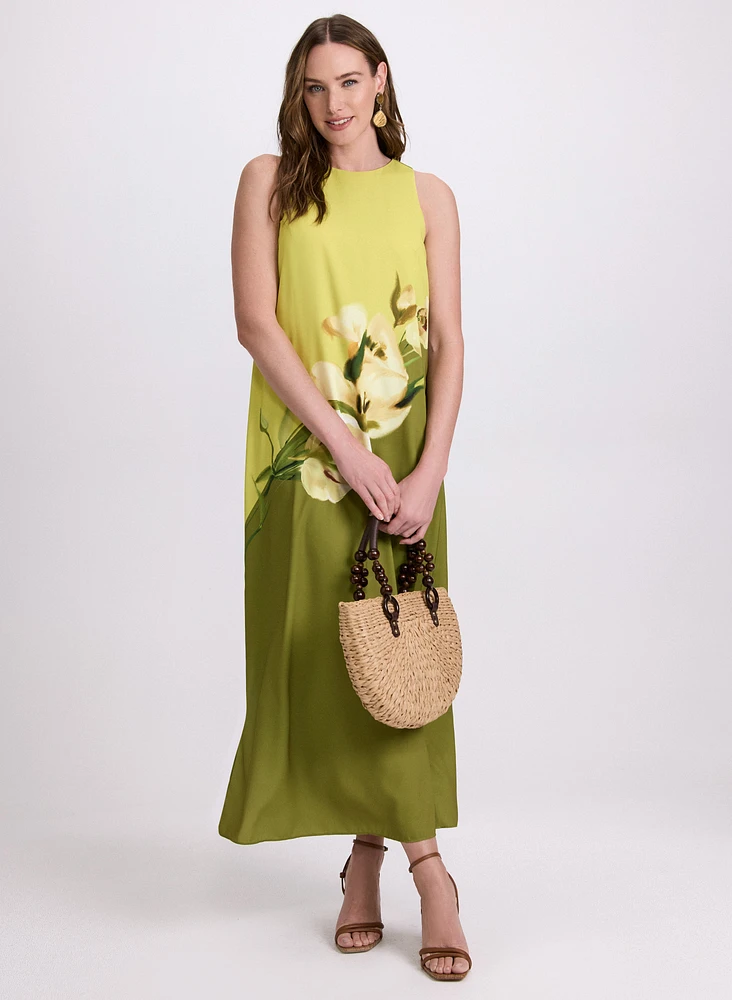 Floral Colour Block Dress