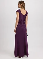 Asymmetric V-Neck Dress