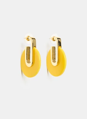 Resin Half-Circle Earrings