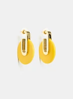 Resin Half-Circle Earrings