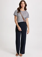 T-shirt rayé et pantalon à enfiler 