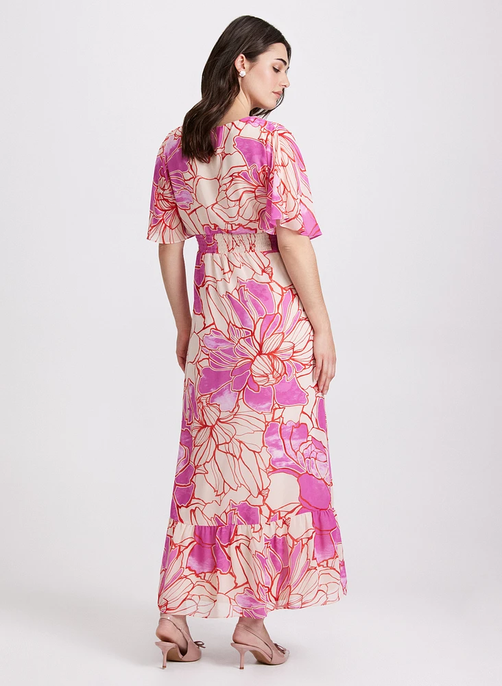 Robe cache-coeur florale