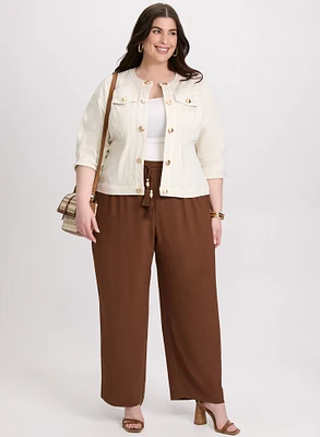 Veste en jean et pantalon large à enfiler