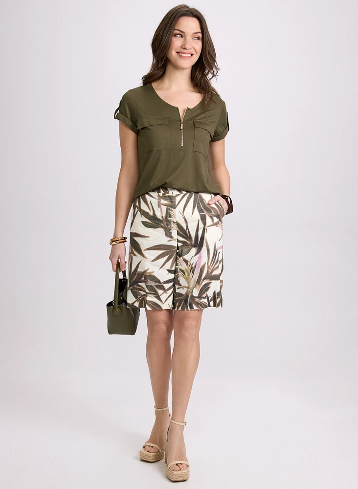Zip Front T-Shirt
