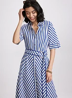 Striped Shirt Dress