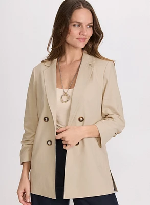 Linen-Blend Blazer