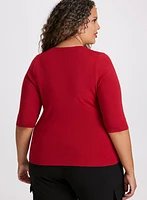 Rhinestone Trim Sweater