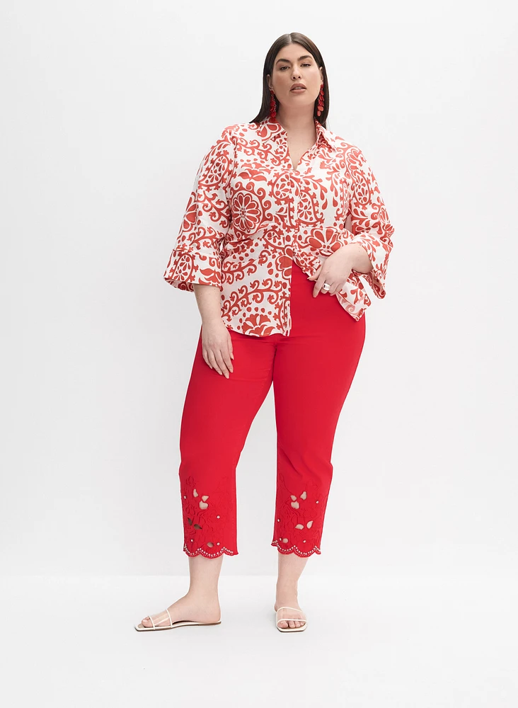 Melanie Lyne - Embroidered Straight-Leg Jeans