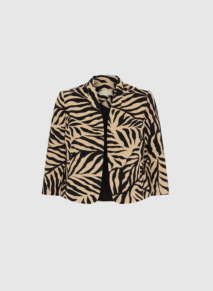 Veste à motif feuilles