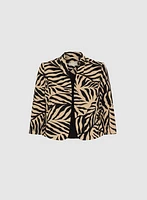 Veste à motif feuilles