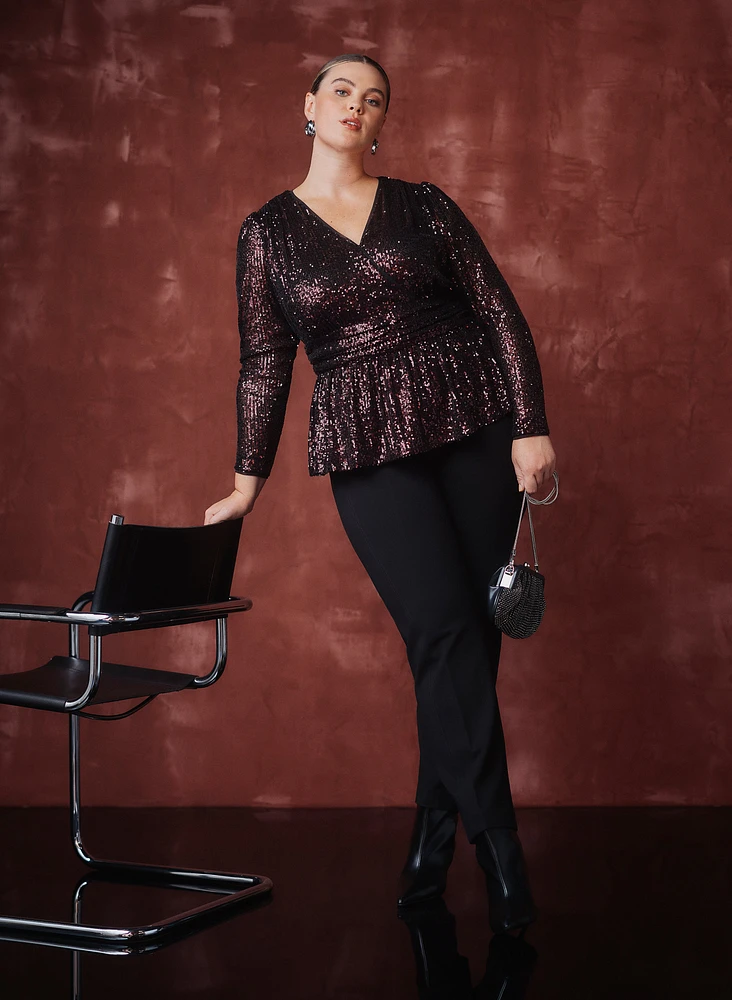 Melanie Lyne - Crossover Sequin Top