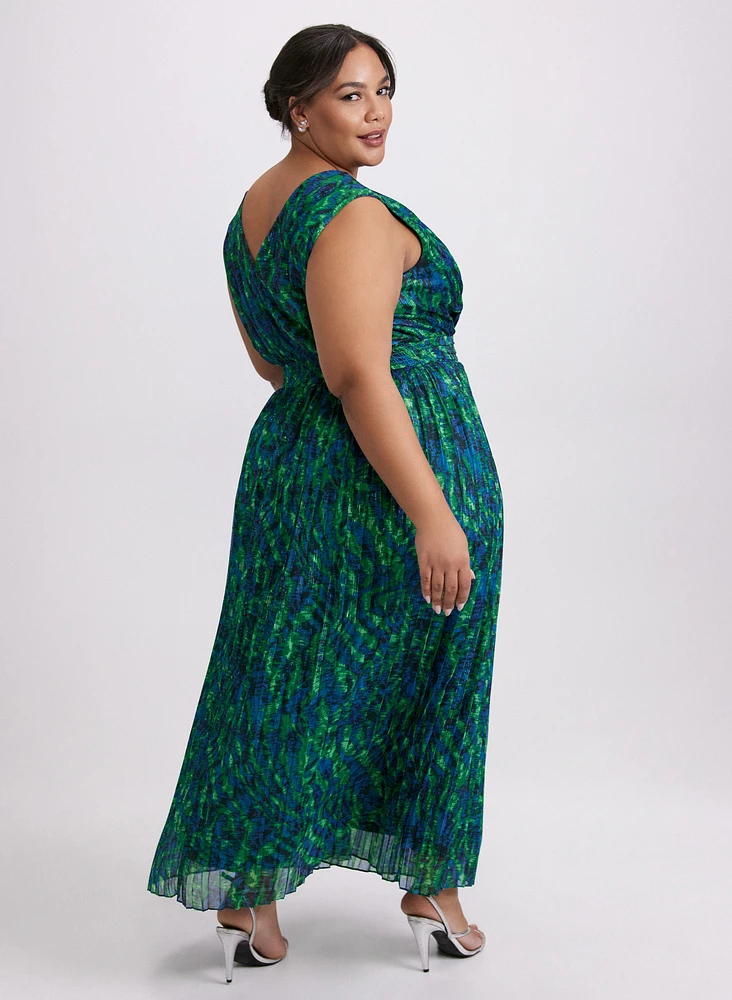 Robe maxi plissée