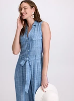 Striped Wide-Leg Jumpsuit