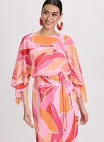 Geometric Print Chiffon Dress