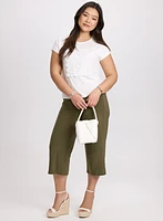 Cotton Crochet Applique T-Shirt