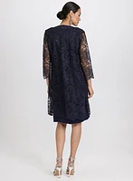 Ensemble de robe fourreau et veste en dentelle