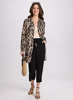 Palm Leaf Print Blouse