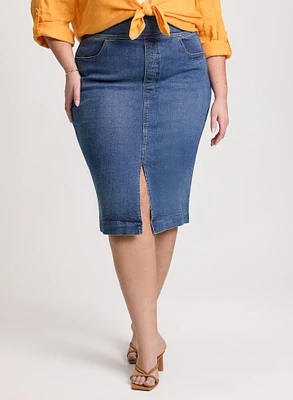 Jupe crayon en denim
