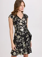 Metallic Floral Dress