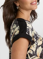 Floral Cap Sleeve T-Shirt