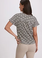 Geometric Print Top