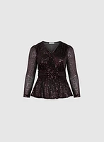 Melanie Lyne - Crossover Sequin Top